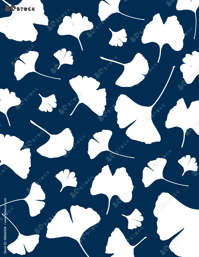 Ginkgo biloba pattern background. Suitable for Branding, Interior, invitation card.