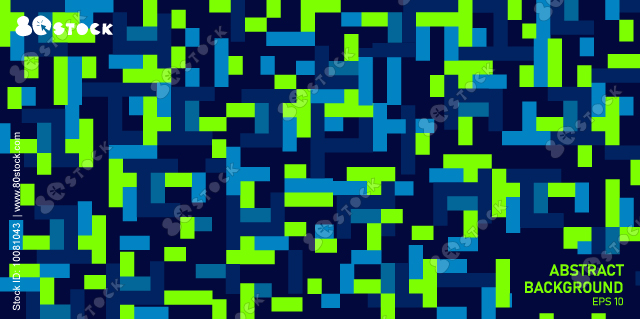 Green and blue mosaic pattern. Mosaic color gradient. Vector illustration for your design project.